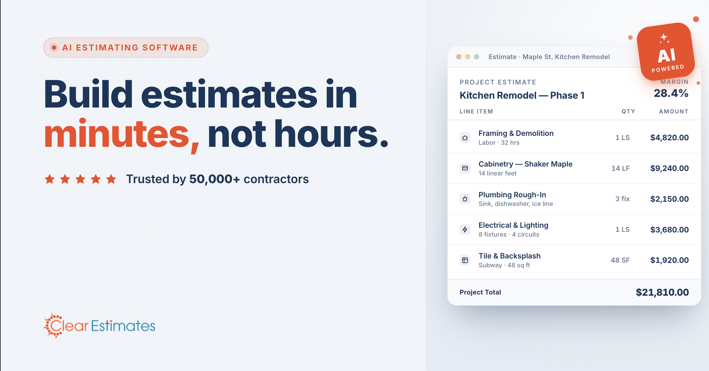 AI Estimating Software for Contractors | Clear Estimates
